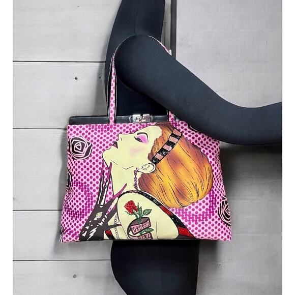 Y2K Isabella Fiore Daddy’s Girl Sequined Tote Bag - Picture 7 of 13